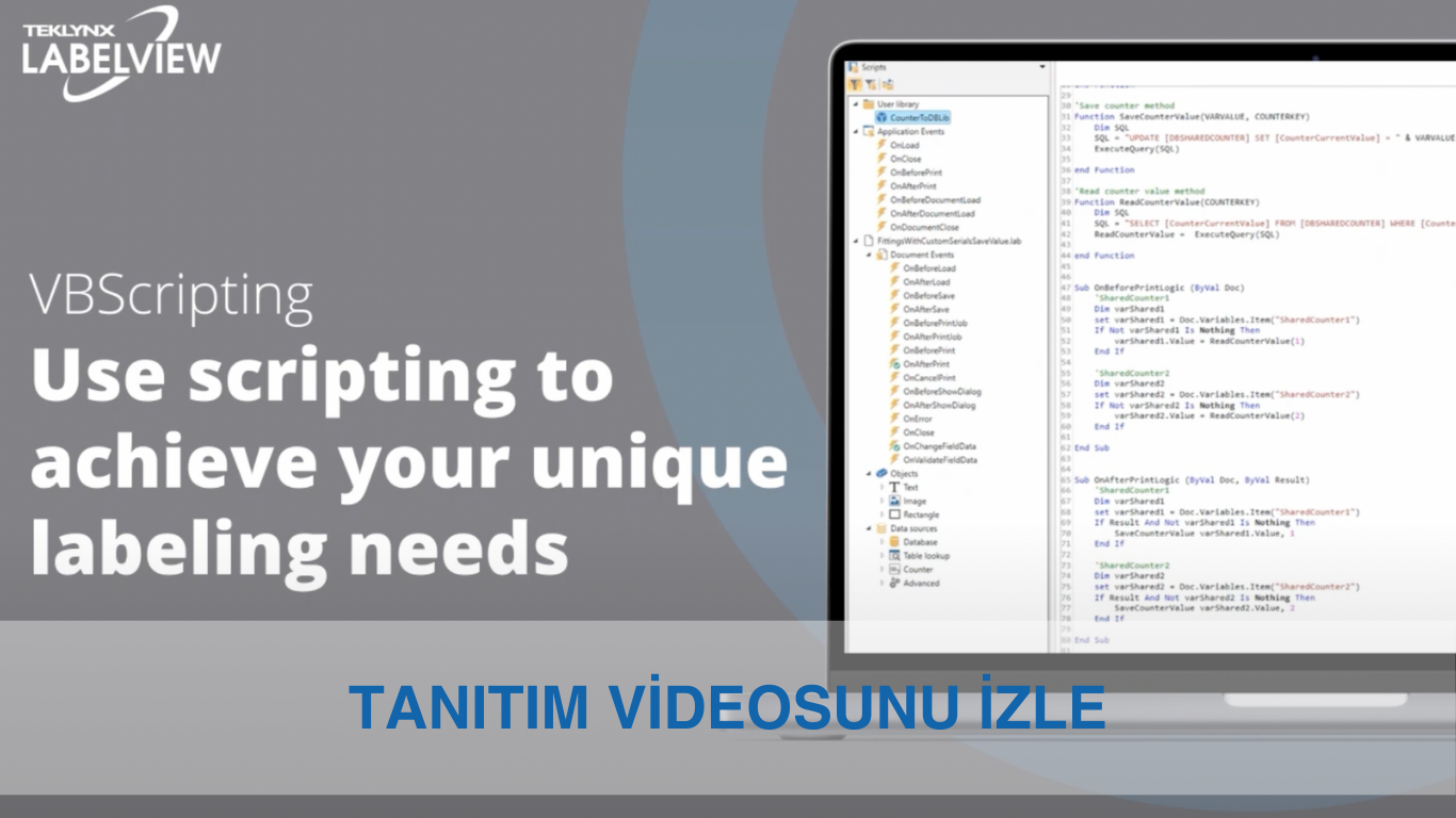 Etiket Baskı Programı - Teklynx Labelview ve Codesoft